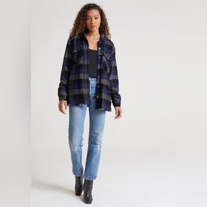 BELLA DAHL LINED PLAID SHACKET
